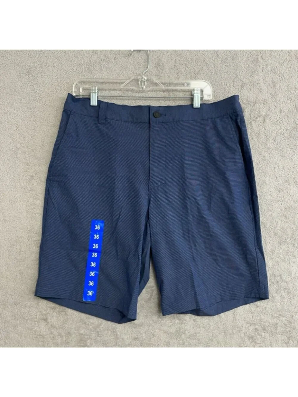NWT Banana Republic Men's 36 Navy Blue Stretch Shorts Flat Front Casual J1975